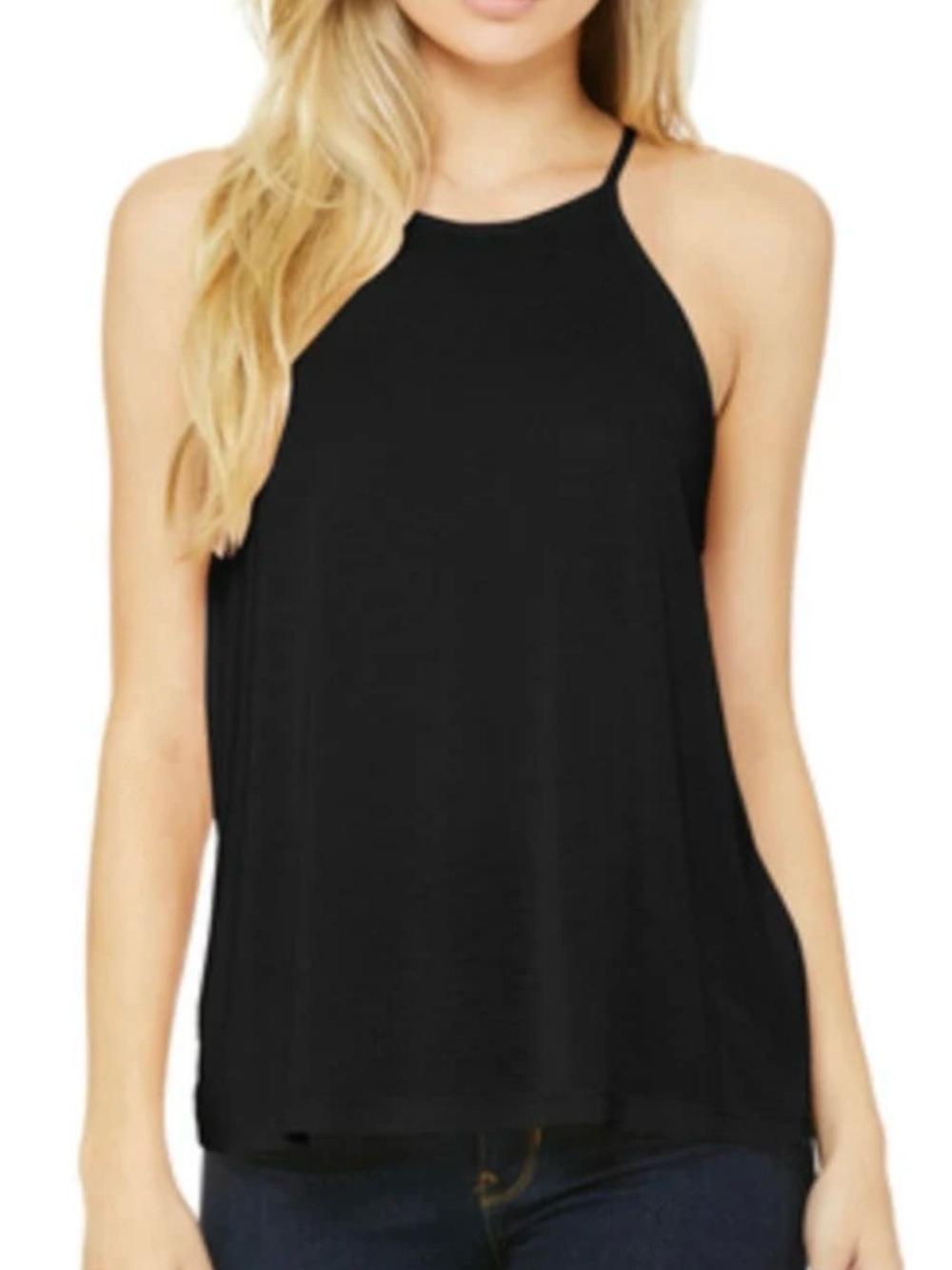 Topshop Black High-Neck Spaghetti Strap Camisole